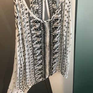 Urban Outfitters patterned tank with open back